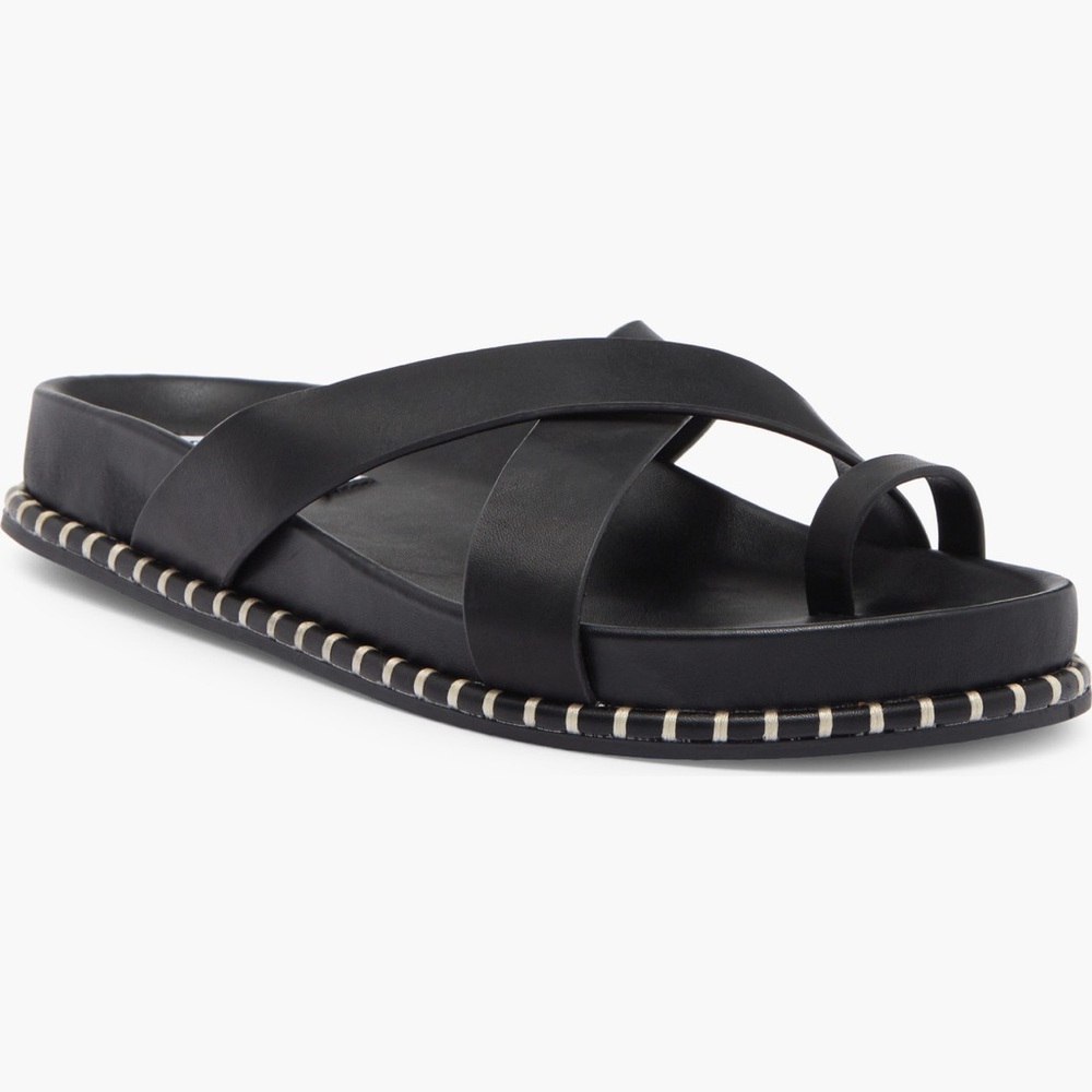 Steve Madden Black Viena Slide Sandal - Picture 2 of 12